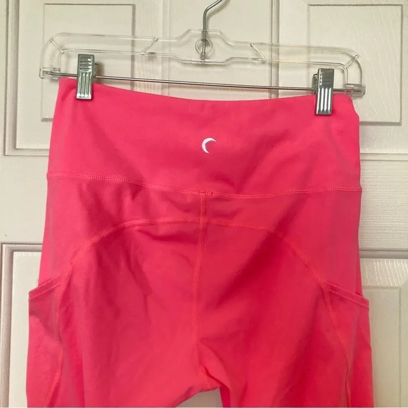 ZYIA ACTIVE Neon Coral Flower Power Lux High Rise Leggings Pink Size 6/8 - Picture 8 of 10